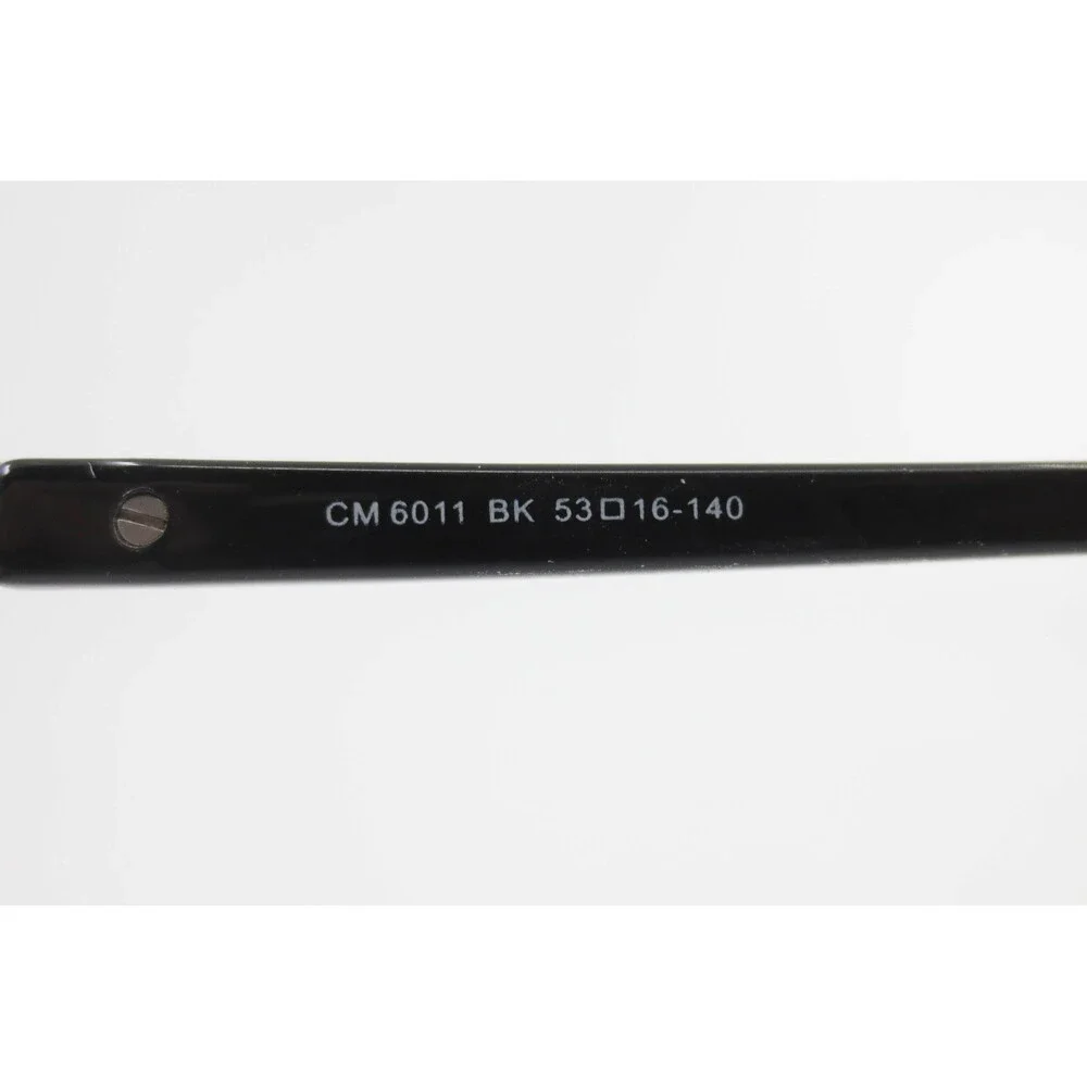 CM 6011 BK Rectangular Black Eyeglass Frames with Braided Chain Temples